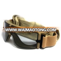 High quality anti-fog lens army goggles safety military goggles