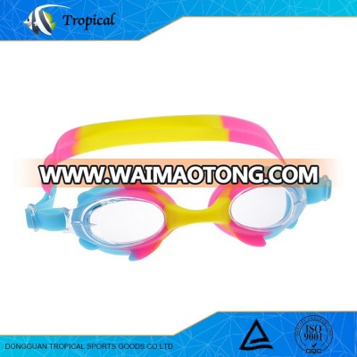 Custom logo printed anti fog kids funny swimming goggles