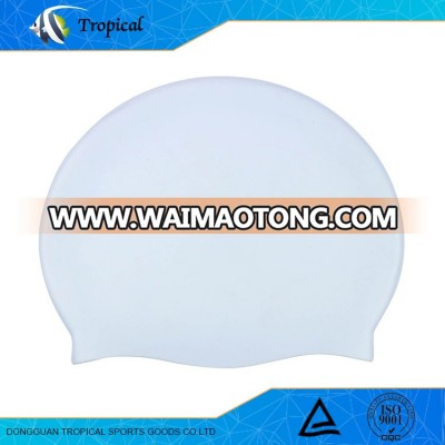 High quality 100% elastic silicone novelty comfortable swimming cap