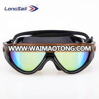 Fashionable design mirrored swimming goggles with wide view anti-fog no leaking swimming glasses for adults