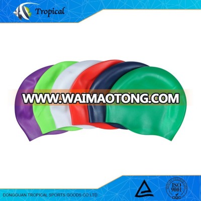 Eco-friendly natural waterproof adult swimming cap silicone material